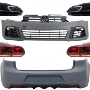 Complete Body Kit suitable for VW Golf VI 6 MK6 (2008-2013) R20 Design with Headlights LED and Taillights Dynamic Turning Light