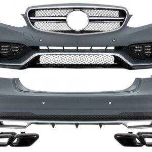 Complete Body Kit with Black Exhaust Tips suitable for Mercedes E-Class W212 Facelift (2013-2016) E63 Design