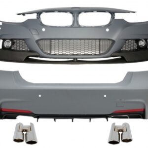 Complete Body Kit With Dual Twin Exhaust Muffler Tips Chrome suitable for BMW 3 Series F30 (2011-2019) M-Performance Design