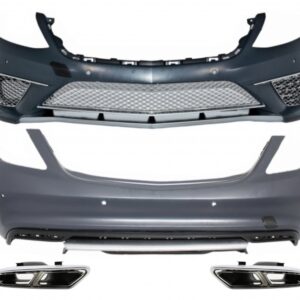 Complete Body Kit with Exhaust Tips Chrome suitable for Mercedes W222 S-Class (2013-07.2017 ) S65 Design LWB