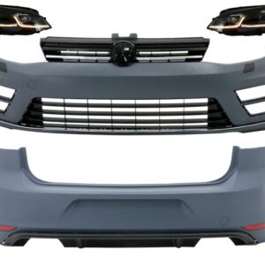 Complete Body Kit with G7.5 Look Headlights LED Dynamic Turning Lights suitable for VW Golf 7 VII (11/2012-07/2017) R Design
