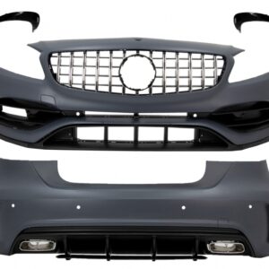 Complete Body Kit with Grille suitable for Mercedes A-Class W176 (2012-2018) Facelift A45 Design