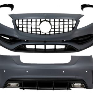 Complete Body Kit with Grille suitable for Mercedes A-Class W176 (2012-2018) Facelift A45 Design