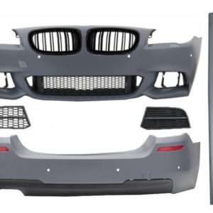 Complete Body Kit with Kidney Grilles suitable for BMW 5 Series F10 (2010-2017) M-Technik 550i Design Brilliant Black Edition