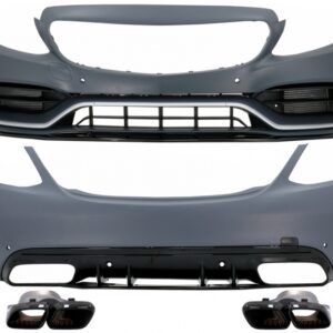 Complete Body Kit with Muffler Tips suitable for Mercedes C-Class W205 Sedan (2014-2020) C63s Edition 1 Design
