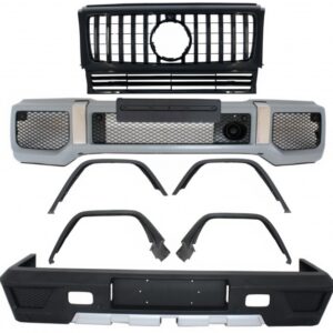 Complete Conversion Body Kit suitable for Mercedes G-Class W463 (1989-2017) G63 G65 Design with Front Grille Panamericana All Black