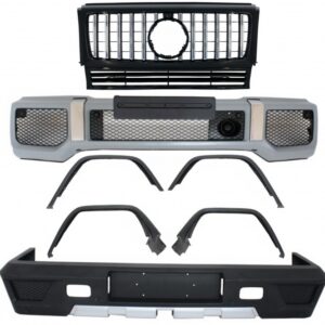 Complete Conversion Body Kit suitable for MERCEDES G-Class W463 (1989-2017) G63 G65 Design with Front Grille Panamericana Black Chrome