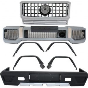 Complete Conversion Body Kit suitable for MERCEDES G-Class W463 (1989-2017) G63 G65 Design with Front Grille Panamericana Silver