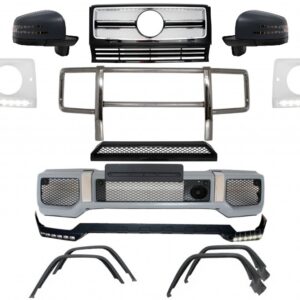Complete Conversion Front Bumper Assembly suitable for Mercedes G-Class W463 (1989-2018) Chrome