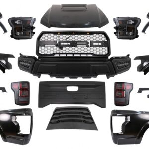 Complete Facelift Conversion Body Kit Assembly suitable for Ford Ranger (2015-2021) to 2017 F150 Raptor