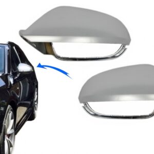Complete Housing Mirror Covers suitable for Audi A6 4G C7 (2011-2018) Limousine Avant Extinction Aluminium RS6 Design With Side Assist