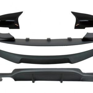 Conversion Package to M Performance Design Bumper Lip With Trunk Spoiler and Mirror Covers suitable for BMW 4 Series Coupe F32 (2013-2019) Double Air Diffuser