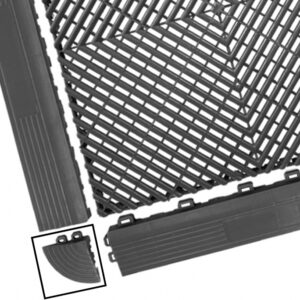 Corner for Garage Interlocking Floor Tiles Warehouse Modular Flooring Dark Grey