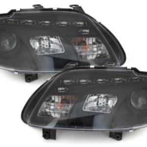 DAYLIGHT Headlights LED DRL suitable for VW Touran 1T Caddy (02.2003-10.2006) Black