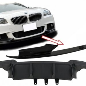 Double Air Diffuser with Front Bumper Spoiler Lip Package suitable for BMW 5 Series F10 F11 (2011-2017) M-Performance Design
