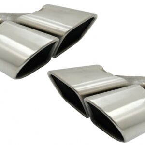Double Exhaust Muffler Tips Tailpipes suitable for Porsche Cayenne 92A Facelift (10/2014-2017) Turbo Design