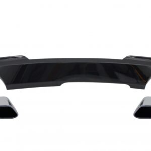 Double Outlet Air Diffuser Brilliant Black Edition with Exhaust Muffler Tips Sport M-Tech 550i Design suitable for BMW F10 F11 (2011-2017)