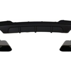 Double Outlet Air Diffuser with Exhaust Muffler Tips suitable for BMW F10 F11 (2011-2017) Sport Black Edition M-Performance 550i Design