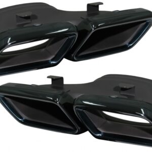 Exhaust Muffler Tips for Mercedes C-Class W205 S205 C205 A205 E-Class W213 S-Class W222 GLE C292 GLE W166 GLC W253 X253 C253 C217 (2014-up) Black Emerald