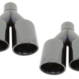 Exhaust Muffler Tips Quad suitable for BMW 3 Series E46 E90 E92 E93 F30 F31 4 Series F32 F33 F36 5 Series E60 F10 F11 G30 6 Series F06 F12 F13 M3 M5 M-Power Design