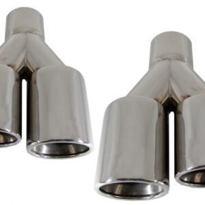 Exhaust Muffler Tips Quad suitable for BMW 3 Series E46 E90 E92 E93 F30 F31 4 Series F32 F33 F36 5 Series E60 F10 F11 G30 6 Series F06 F12 F13 M3 M5 M-Power Design