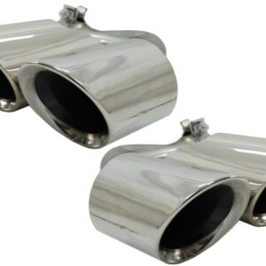 Exhaust Muffler Tips Quad suitable for Porsche Cayenne 9Y0 SUV 3.0 (2018-up) Upgrade to Cayenne S Chrome