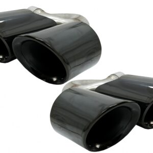 Exhaust Muffler Tips Quad suitable for Porsche Cayenne 9Y0 SUV 3.0 (2018-up) Upgrade to Cayenne S Black