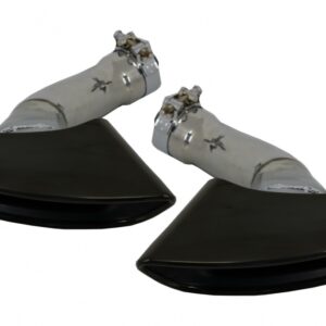 Exhaust Muffler Tips suitable for BMW X6 E71 (2008-2014) V8 Design Black