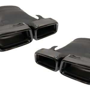 Exhaust Muffler Tips suitable for Mercedes E-Class W213 (2016-up) E63 Design GLC SUV X253 GLC Coupe C253 (2015-2017) Black