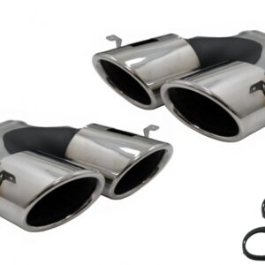 Exhaust Muffler Tips suitable for Mercedes A-Class W177 CLA II X118 C118 GLA SUV H247 GLB SUV X247 35 AMG / 45 AMG (2018-) 45S Design Chrome