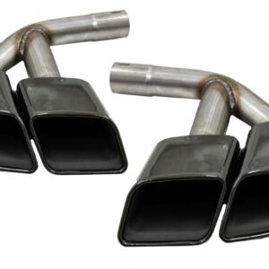 Exhaust Muffler Tips Tail Pipes suitable for Audi Q7 4M (2015-2019) SQ7 Design Black Only 3.0 Petrol Gasoline