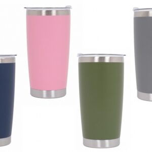 Family Pack 4pcs Thermos Stainless Steel SS304 Insulated Mug with Lid Double Wall Pink Gray Blue Green 20oz 590ml