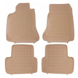 Floor Mat Beige Rubber suitable for MERCEDES A Classe W176 (2012-2018) GLA X156 (2013-)