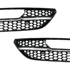 Fog Lamp Covers Side Grilles suitable for Audi A3 8V (2013-2015) RS3 Design Paino Black