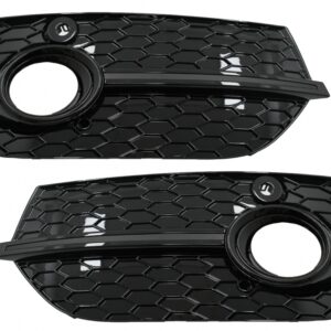Fog Lamp Covers Side Grilles suitable for Audi Q3 8U (2011-2014) RS Design Piano Black
