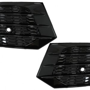 Fog Lamp Covers Side Grilles suitable for Audi Q3 8U Facelift (2014-2017) RS Design Piano Black