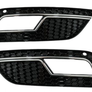 Fog Lamp Covers suitable for Audi A4 B8 facelift (2012-2015) RS4 Design Black Chrome