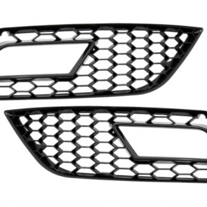 Fog Lamp Covers suitable for Audi A4 B8 Facelift (2012-2015) RS4 Design Black