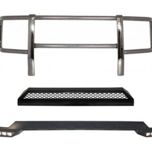 Front BullBar with Upper Spoiler Lip and LED DRL Extension suitable for Mercedes G-Class W463 (1989-2018) G63 G65 Design