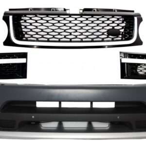 Front Bumper and Front Grilles Assembly All Black suitable for Rover Sport L320 (2009-2013) Autobiography Design