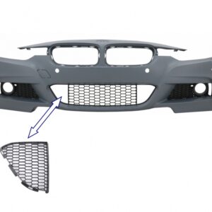 Front Bumper Central LEFT Lower Grille suitable for BMW 3 Series F30 F31 M-Tech (2011-2019)
