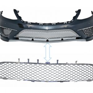 Front Bumper Chrome Central Lower Grille suitable for Mercedes S-Class W222 (2013-2017) S65 Design