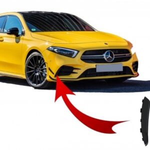 Front Bumper Flaps Side Fins Flacs suitable for Mercedes A Class W177 V177 (04.2018-2022) A35 Design Black Edition