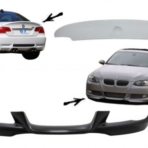 Front Bumper Lip and Rear Trunk Spoiler Lid suitable for BMW 3 Series E92/E93 (2007-2009) Coupe Cabrio M-Tech Sport CLS Design