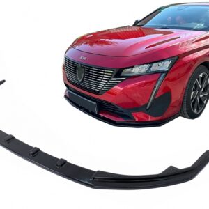 Front Bumper Lip Extension Spoiler suitable for Peugeot 308 Mk3 (2021-Up) Piano Black