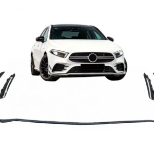 Front Bumper Lip Extension suitable for Mercedes A-Class W177 V177 Sport-Line / A35 (04.2018-2022) Black