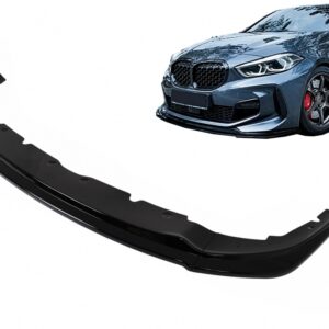 Front Bumper Lip Spoiler suitable for BMW 1 Series F40 M Sport (2019-Up) Piano Black