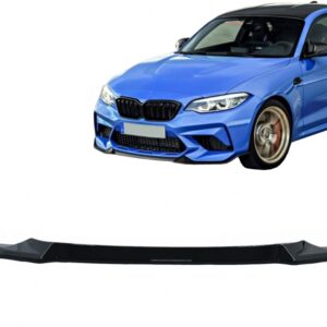 Front Bumper Lip Spoiler suitable for BMW 2 Series F87 M2 (2016-2020) Piano Black