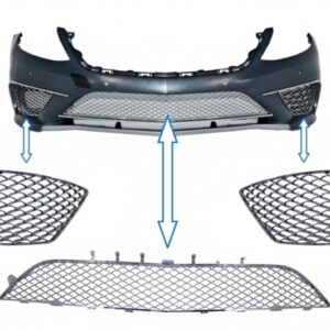 Front Bumper Lower Grille Assembly suitable for Mercedes S-Class W222 (2013-2017) S63 Design Chrome