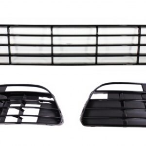Front Bumper Lower Middle Grille suitable for VW Golf VI Golf 6 (2008-2013) with Fog Lamp Covers R20 Design
